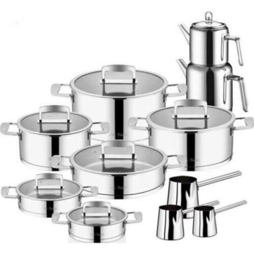 Aryıldız Gourmet 20 Piece Steel Cover Ideal Set Cookware Set