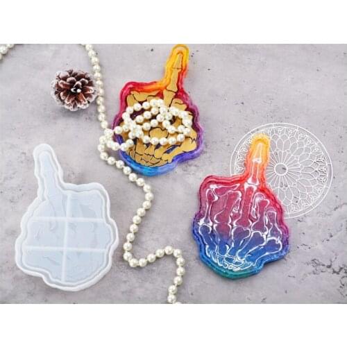 NEW Transparent Silicone Mould Dried Flower Resin Decorative Craft DIY Skull hand coaster Mold epoxy resin molds for jewelry