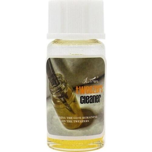 Tweezers Cleaner With Glue Remover Liquid And Sponge Ball Cleaning Glue For Professional Eyelash Extension Tweezer Cleaning Tool