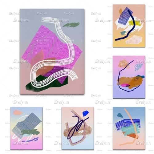 Abstract Art Poster Colorful , Modern Art Home Decor Canvas Wall Art Prints Living Room Decoration Canvas Painting Unique Gift