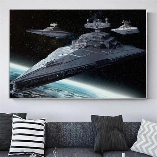 Fantasy War Imperial College Class Interstellar Destroyer Living Room Wallpaper Art Deco Canvas Poster KF040 Home Decor Cuadros