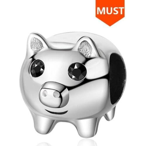 SG Fit Original Europe bracelets Sterling Silver 925 Cute pig animal beads animal charms Jewelry for women Gifts