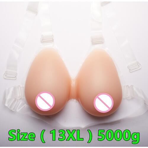 5000g K cup Strap-on Silicone Breast Forms Fake Breast Enhancer Silicone Breast Forms False Fake Boobs Breast Cosplay Dresser