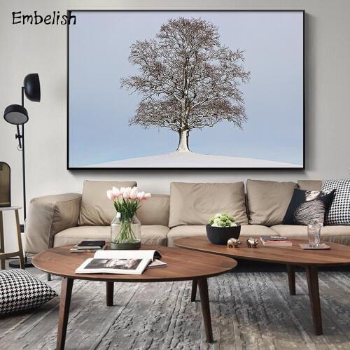 Embelish 1 Pieces HD Print On Canvas Paintings Tree On The Desert Landscape Wall Art Posters For Living Room Home Decor Pictures