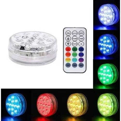 Magnetic suction remote control fish tank decoration waterproof light colored light underwater light outdoor hiking camping