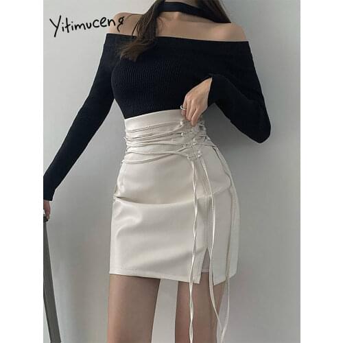 Юбки-карандаши с разрезом Yitimuceng China At AliExpress