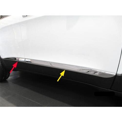 Mirror Chrome Car Door Body Strip Trims Protector For Jeep Cherokee (KL) 2014 2015 2016 2017 2018 2019 Molding Accessories DHL