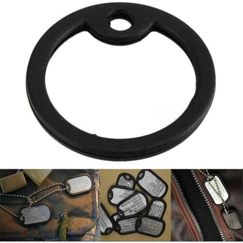 1 Pcs Rubber Military Dog Pet Tag Noise Silencer Bumper Fastener Ring Black