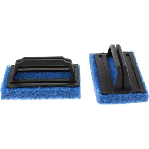 2Pcs Plastic Handle Sponge Brush Scrub Floor Tile Glass Home Bathroom Cleaning Brush