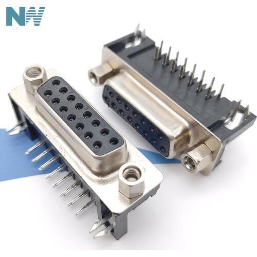 5Pcs/Lot 2 Row Seat Db15 Bending Dr15 Female Dr15 Female Welding Plate Inserted In 90 Degrees