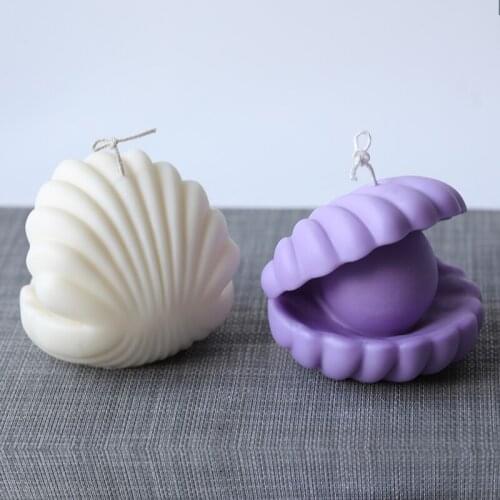 Big Pearl Shell Silicone Material Handmade Candle Mold DIY 3D Aromatherapy Supplies Resin Mould Home Decoration