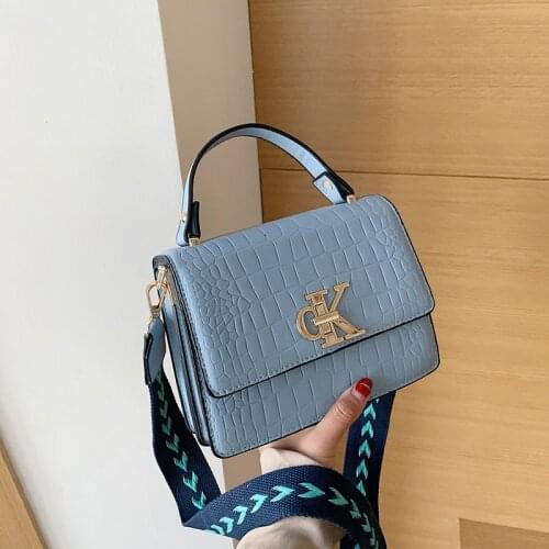Designer handbags Solid Color Crossbody Bag for Women 2021 Popular Girls Stone Pattern Small Handbags Ladies Purses and Handbag