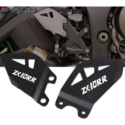 FOR KAWASAKI ZX-10R ZX-10RR NINJA 2011-2020 2019 2018 2017 2016 2015 2014 2013 Motorcycle Aluminium Foot Peg Heel Plates Guard