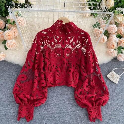 Ажурные блузки Gagaok China At AliExpress