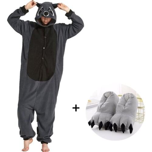 Men Pajamas Kigurumi Animal Onesie For Adults Fleece Cartoon Costume Slippers Women Pyjamas Girls Cosplay Halloweeen Sleepwear