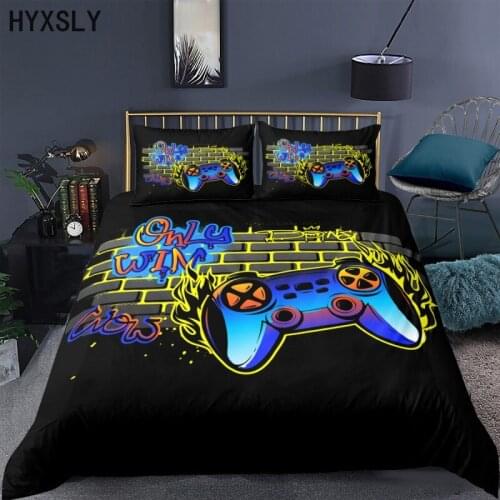 Games Duvet Cover Comforter Gamepad Bedding Set For Boys Kids Video Modern Gamer Console Quilt With Pillowcase 2/3PCS Twin Full