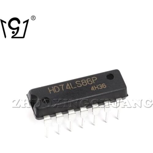 10PCS HD74LS86P DIP-14 Logic gate and inverter /XOR (exclusive OR)