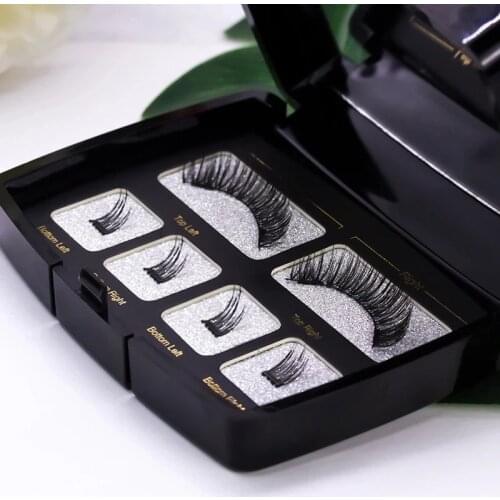 Magnetic Eyelashes With 2/3 Magnets Natural Handmade 3D Magnetic Fake Lashes Acrylic Gift Box Makeup Tool Faux Cils Magnétique