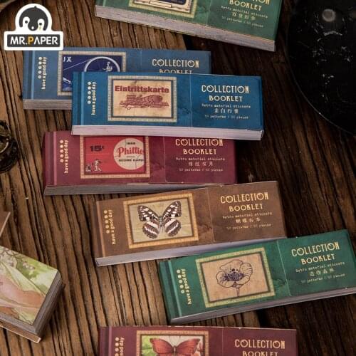 Mr.paper 8 Designs Collection Booklet Series Retro Style Notepad Creative Manual Stationery Office Supplies Notepad