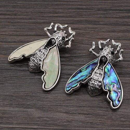 New Hot Sale Natural Alloy Shell Personality Cute Animal Insect Brooch for Decorating Clothes Girlfriends Men and Women Gifts