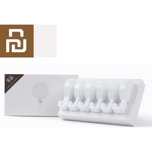Youpin Original 6PCS Wall Adhesive Life Hook/ Wall Mounted Mop Hook Bedroom Kitchen Wall Holder 3kg max load up Imported 3M Glue
