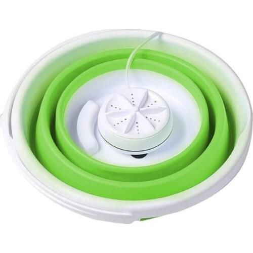 M2EE Foldable USB Washer Portable Washing Machine Foldable Bucket Washer 4 Gear for business Trips Travel Dormitories
