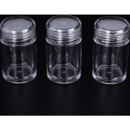 Durable 10ml loose powder jar with 1/3/12 holes nail powder bottle with sifter,colver nail glitter powder container