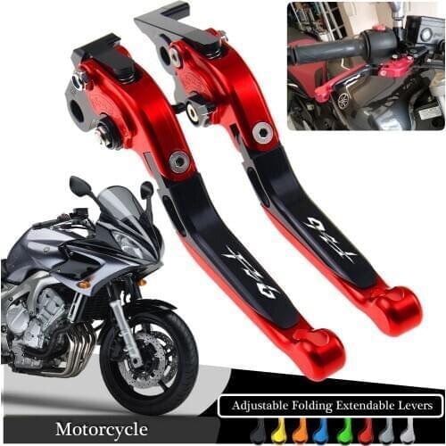 For YAMAHA FZ6 FZ6 Fazer FZ6R Diversion Motorcycle Adjustable Folding Extendable Brake Clutch Lever with Logo FZ6