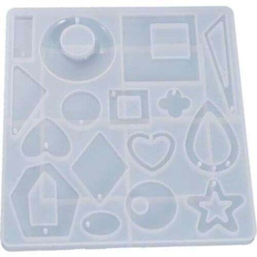 Crystal Epoxy Resin Mold Earrings Ear Pendant Casting Silicone Mould DIY Crafts Handmade Decorative Jewelry Making Tool W0YA