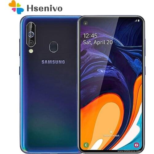 Samsung Galaxy A60 A606F Refurbished-Original Unlocked A606Y A6060 USB Type-C 2.0 32MP 6.3'128GB 6GB RAM Fast charging 4G