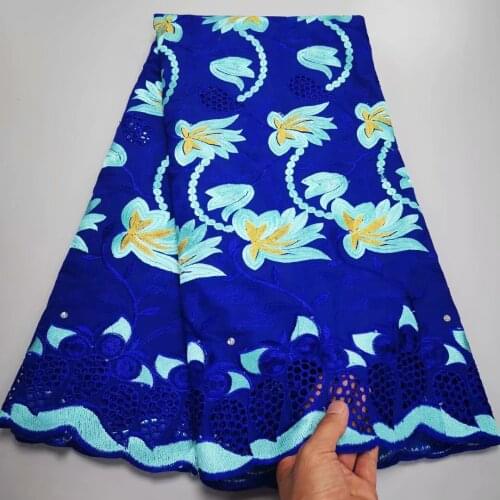 Swiss Lace Fabric 2021 Heavy Beaded Embroidery African Lace Fabrics Cotton Fabric Swiss Voile Dry Lace In Switzerland 5Yards