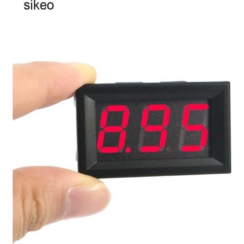 Sikeo 4.5-30V DC Car Motor Red LED Digital Voltmeter Gauge Volt Voltage Panel Meter LED Displays Two-wire Electrical Instrument