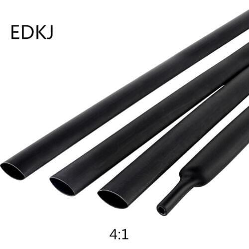 4/6/8/12/16/18/20/24MM 4:1 Ratio Heat Shrink Tube With Glue Dual Wall Adhesive Lined Tubing Sleeve Wrap Wire Cable Kit