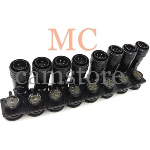 WEIPU SA20, 2 3 4 5 6 7 9 12 pins waterproof connector, IP67 outdoor power cable plug socket aviation auto male female connector