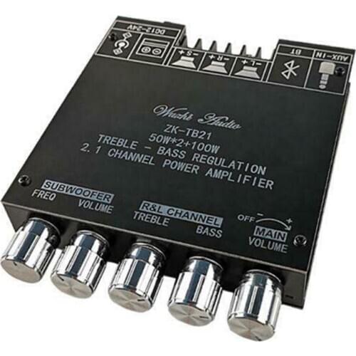 ZK-TB21 TPA3116D2 Bluetooth 5.0 Subwoofer Amplifier Board Audio Channel AMP Bass Power 2.1 Stereo Board Amplifier O8L0