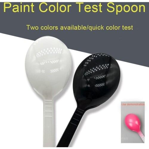 Paint Color Test Spoon Gundam Military Model Diorama GK DIY Kit Black White Coloring Spray Spoon 10 Pieces