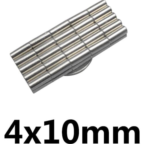 20/50/100pcs 4x10 mm Strong Cylinder Rare Earth Magnet 4mmx10mm Round Neodymium Magnets 4x10mm Mini Small N35 Magnet 4*10 mm