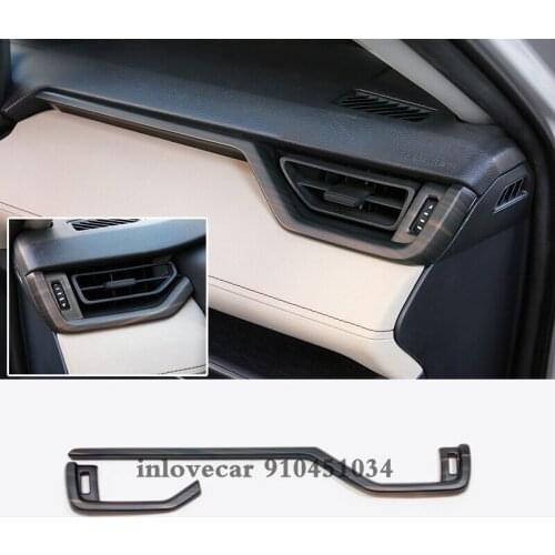ABS Wood grain Car accessories Car interior front side air outlet Cover Trim Decoration moulding 2019 2020 For Toyota RAV4 RAV 4