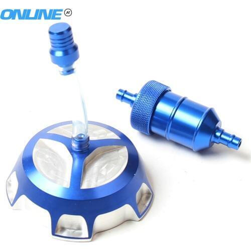Four Colors CNC Aluminum Fuel Tank cap with Oil Filter for 110 125 140 150 160cc Dirt Bike Pit Bike parts set