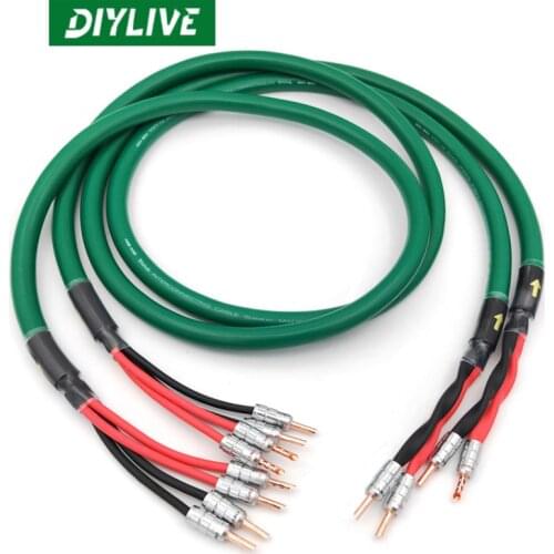 DIYLIVE The 4-core thick-audio wire McIntosh Fever Speakers cable speaker box cable high and low double tone CMC 2-4