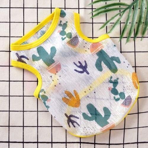 Breathable Dogs Cooling Vest Pet Dog Clothes for Small Large Dogs Cats Summer Cartoon Printed Sleeveless Vest T-Shirt Costume