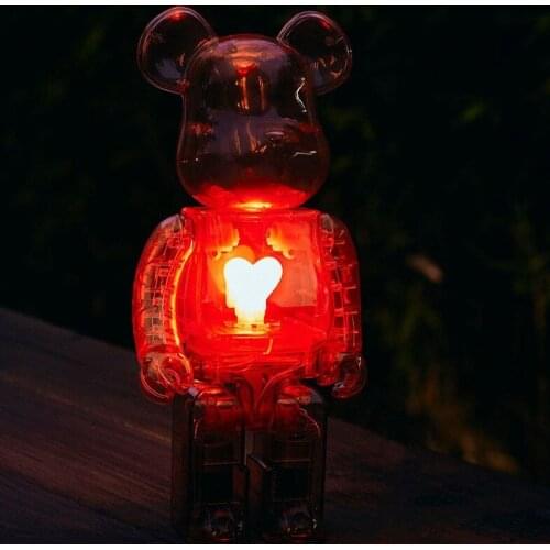 Bear@bricklys 28cm 400% Bearbricklys Pvc Action Figures Blocks Bear Dolls Decoration Models Friends Toys Christmas Gifts