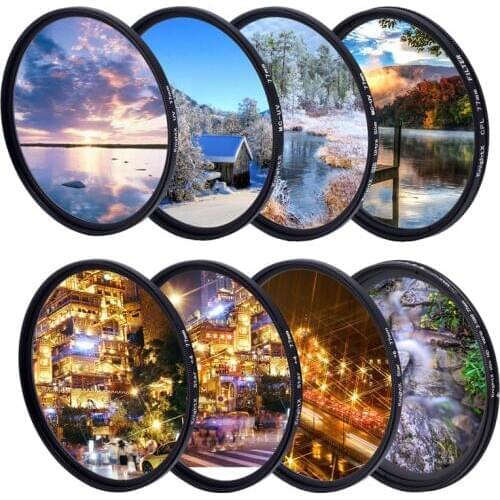 KnightX UV CPL ND Star Camera Lens variable Neutral Density Filter For canon sony nikon 49 52 55 58 62 67 77 mm colse up Macro