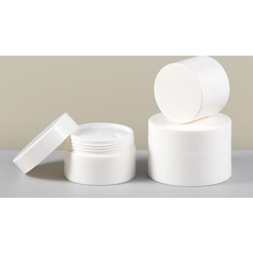 10/30pcs Empty White Jars Cream Bottles Mini Plastic Pots Matte Black Cosmetic Face Cream Lip Balm Containers