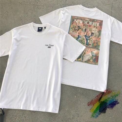 NEW YORKER Black Leader Kith T-shirt Men Women Vintage 1:1 High Quality Tops Tee