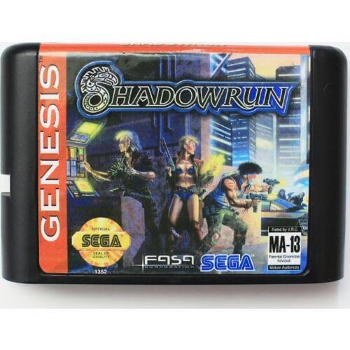 Shadowrun 16 Bit MD Game Card For Sega Mega Drive For Genesis