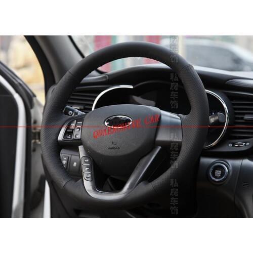 QDAEROHIVE Artificial micro fiber Leather Car Steering Wheel Cover for Kia K5 2011-2013 Kia Optima