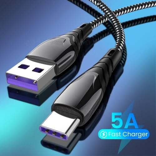 5A Type C Cable Micro USB Fast Charging Mobile Phone Android Charger FDY Braided Data Cord For Huawei P40 Mate 30 Xiaomi Redmi
