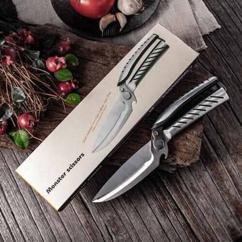 Strong Scissors Knife Multifunctional Kitchen Scissors Knives Detachable Stainless Steel Shears Cooking Chicken Bones