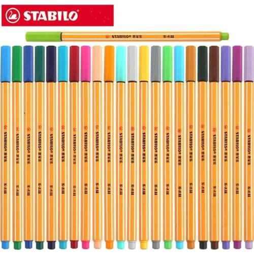 Stabilo Point 88 Marker Fineliner 0.4mm Felt Tip Pen Professional Line Art Marker for Drawing Illustration Sketch Pen Design Pen